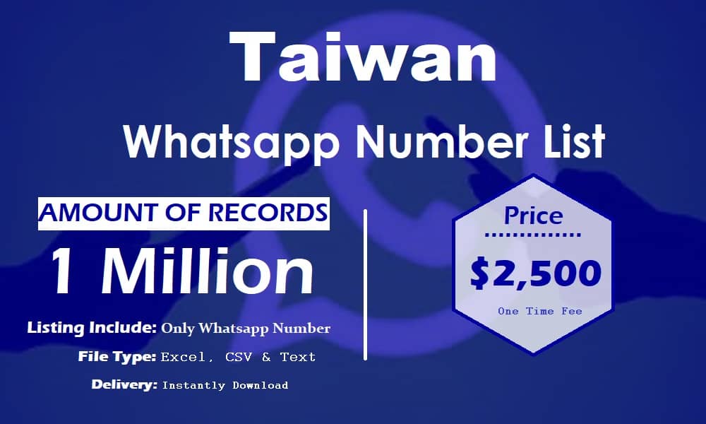 Taiwan WhatsApp Number List | Latest Mailing Database