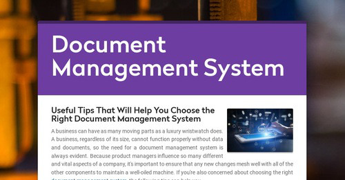 Document Management System | Smore Newsletters